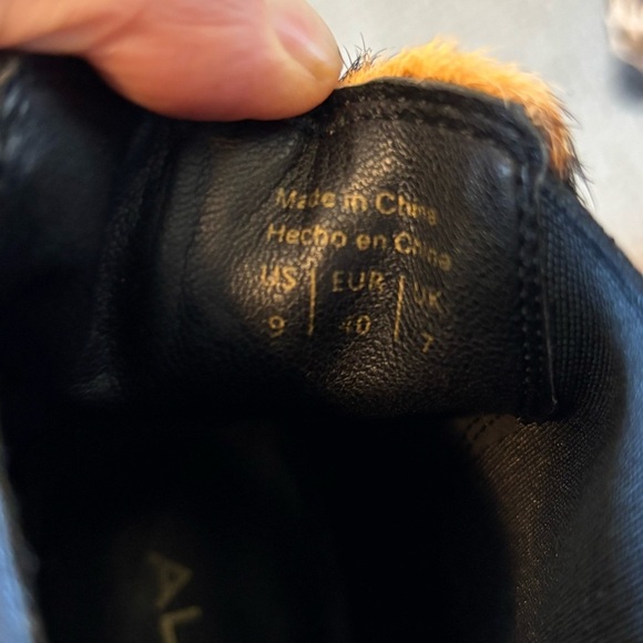 ALDO Pony Hair Leopard Cheetah Print Slip On Ankle Boots - Picture 3 of 15